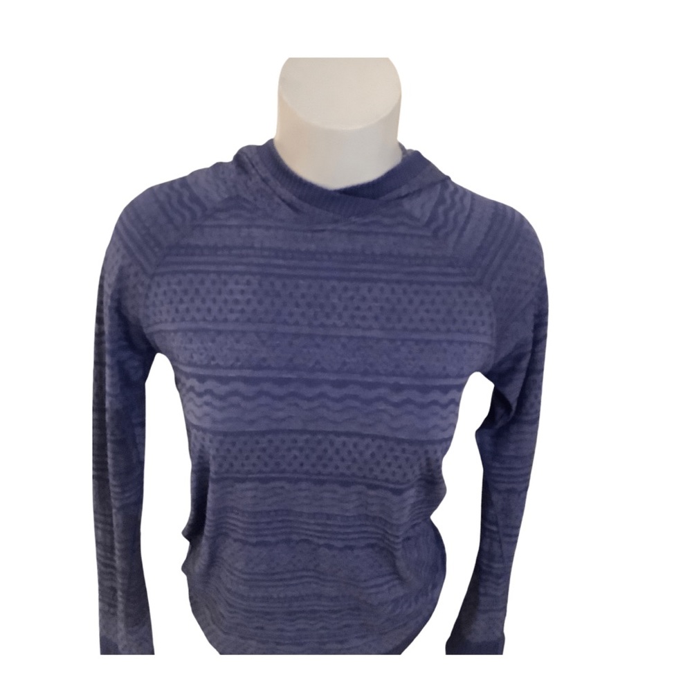 LULULEMON Athletica size 8 Restless HOODIE Gatsby Blue running